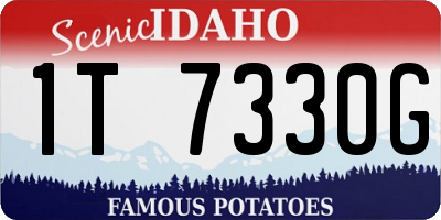 ID license plate 1T7330G
