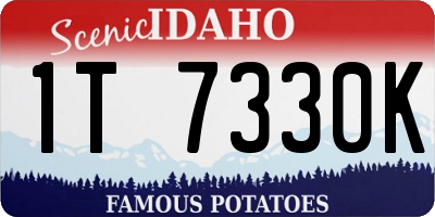 ID license plate 1T7330K