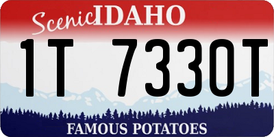ID license plate 1T7330T