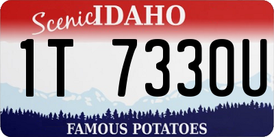 ID license plate 1T7330U
