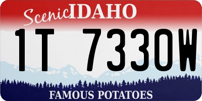 ID license plate 1T7330W