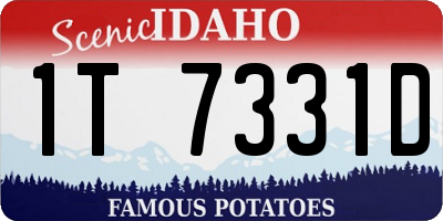 ID license plate 1T7331D