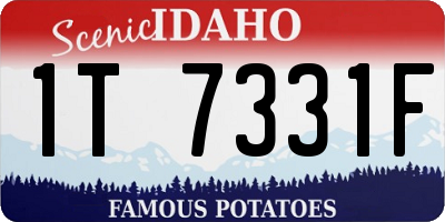 ID license plate 1T7331F