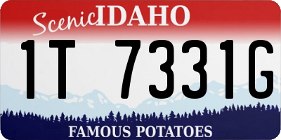 ID license plate 1T7331G