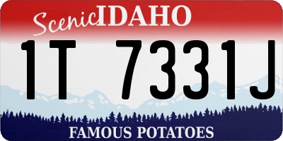 ID license plate 1T7331J