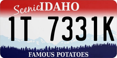 ID license plate 1T7331K