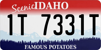 ID license plate 1T7331T