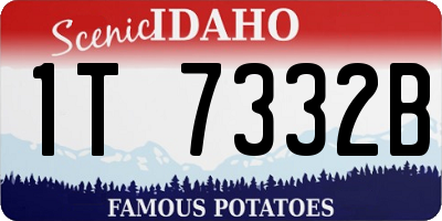 ID license plate 1T7332B