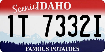ID license plate 1T7332I