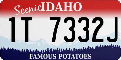 ID license plate 1T7332J