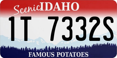 ID license plate 1T7332S