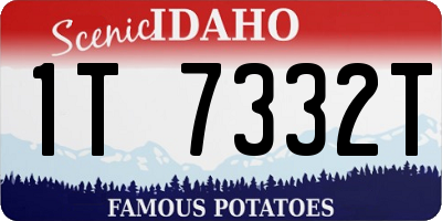 ID license plate 1T7332T