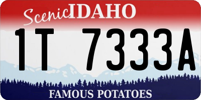 ID license plate 1T7333A