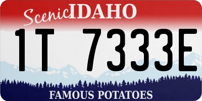 ID license plate 1T7333E