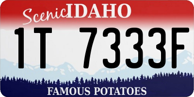 ID license plate 1T7333F