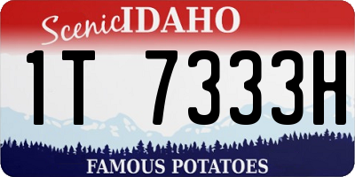 ID license plate 1T7333H