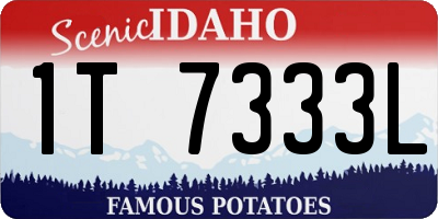 ID license plate 1T7333L