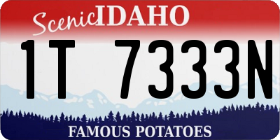 ID license plate 1T7333N