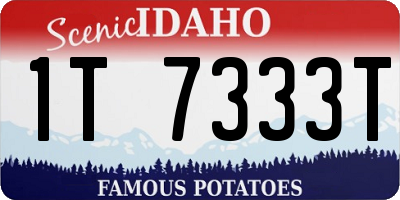 ID license plate 1T7333T