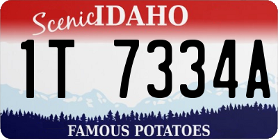 ID license plate 1T7334A