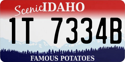 ID license plate 1T7334B