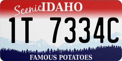 ID license plate 1T7334C