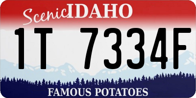 ID license plate 1T7334F