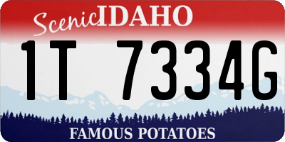 ID license plate 1T7334G