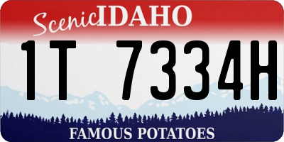 ID license plate 1T7334H