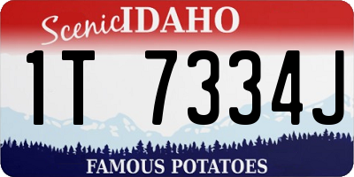 ID license plate 1T7334J