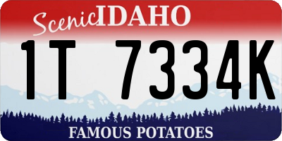 ID license plate 1T7334K