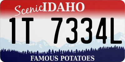 ID license plate 1T7334L