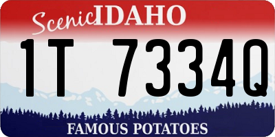 ID license plate 1T7334Q