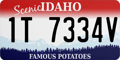 ID license plate 1T7334V
