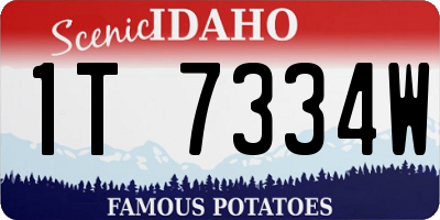 ID license plate 1T7334W