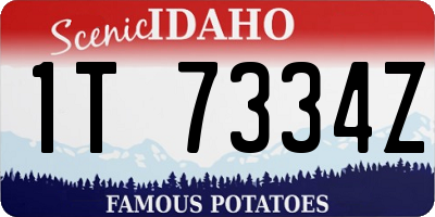 ID license plate 1T7334Z