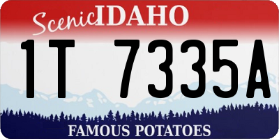 ID license plate 1T7335A
