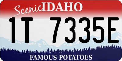 ID license plate 1T7335E