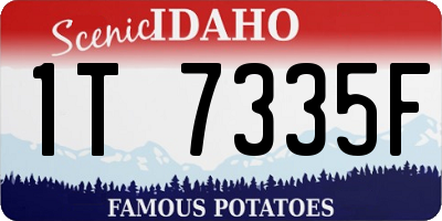 ID license plate 1T7335F