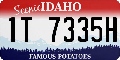 ID license plate 1T7335H