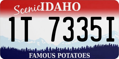 ID license plate 1T7335I