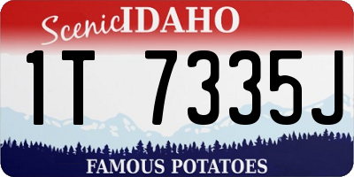 ID license plate 1T7335J