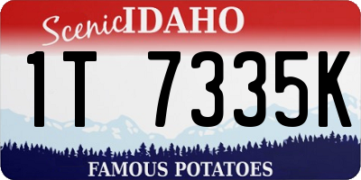 ID license plate 1T7335K