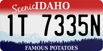 ID license plate 1T7335N