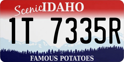 ID license plate 1T7335R