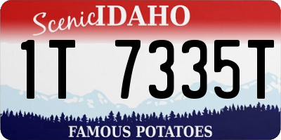 ID license plate 1T7335T