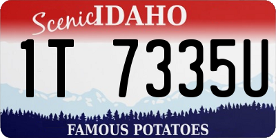ID license plate 1T7335U