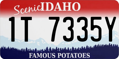 ID license plate 1T7335Y