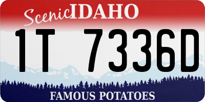 ID license plate 1T7336D