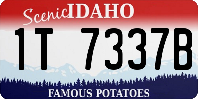 ID license plate 1T7337B